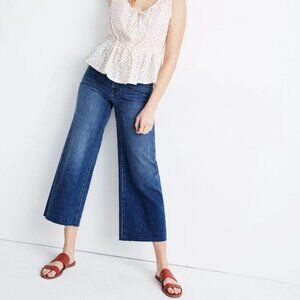 Madewell - Wide-Leg Crop Jeans in Marsing Wash - Raw Hem Edition - 23x27